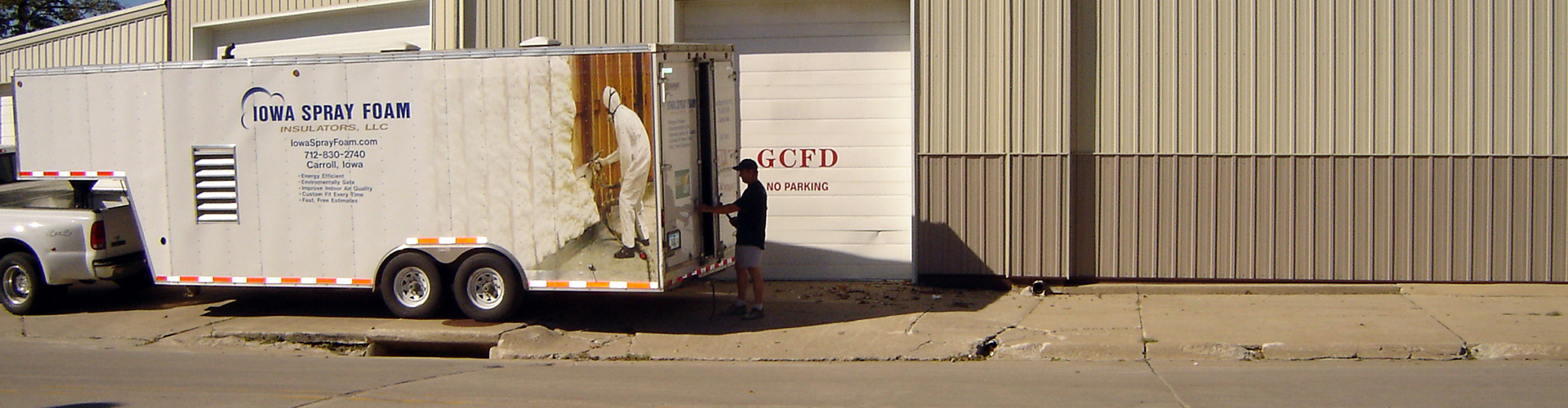 iowa spray foam insulators mobile installation trailer