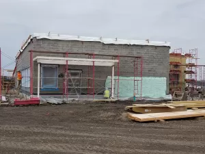 spray foam insulation project on commercial building