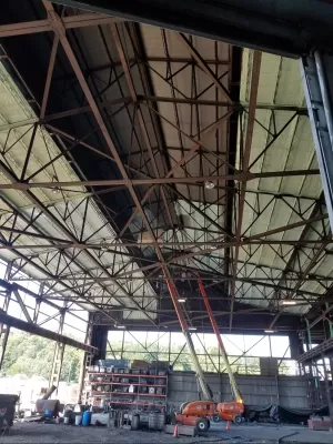 spray foam insulation on commercial project