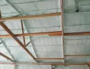 spray foam installation on ceiling